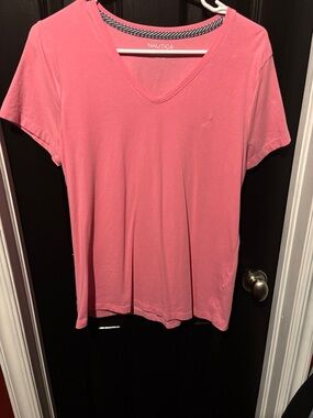 Nautica Pink V-Neck Short Sleeve Tee